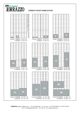 Scarica il Listino - Uggeri Pubblicita