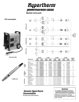 Machine torch parts