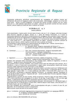 Verbale - Provincia Regionale di Ragusa