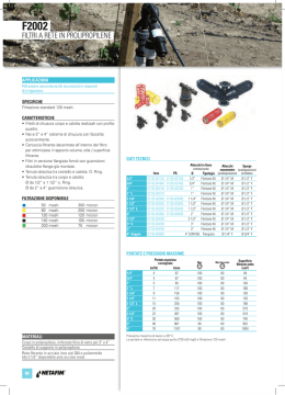 SCARICA IL CATALOGO FILTRAZIONE