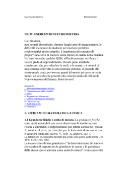 Stechiometria - In direzione ostinata e contraria