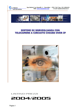 LISTINO PREZZI