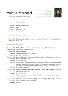 Curriculum vitae et studiorum