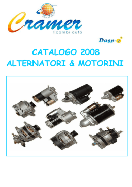 CATALOGO 2008 ALTERNATORI & MOTORINI