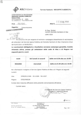 ` ASLOristan0 Servizio Sanitario
