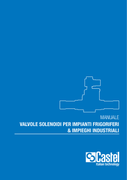 manuale valvole solenoidi per impianti frigoriferi