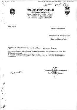 Prot. 395/12 - Comune di Tuscania