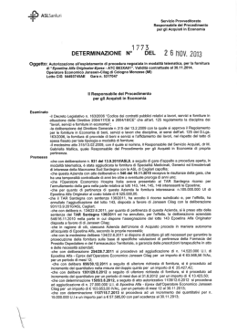 determinazione n.1773 del 26.11.2013