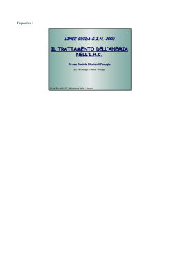 IL TRATTAMENTO DELL`ANEMIA NELL`I.R.C.