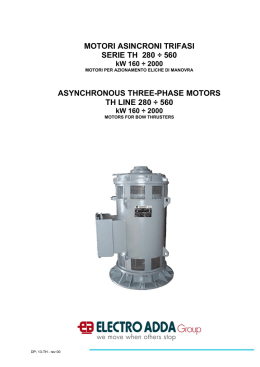 MOTORI ASINCRONI TRIFASI SERIE TH 280 &divide; 560