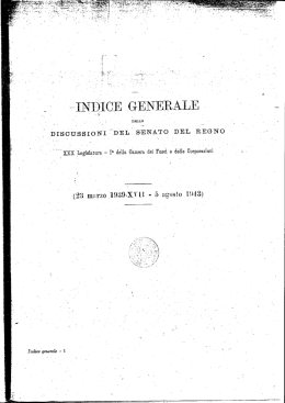 Indice dell`Attivit&agrave; Parlamentare