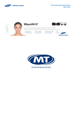 Listino Samsung Security Systems Marzo 2014