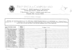 Via Roma, 47 - 86100 Campobasso C.F. 00139600704 Te&igrave;efono