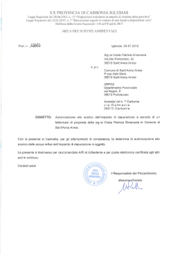 determinazione n. 231 del 22.07.2015