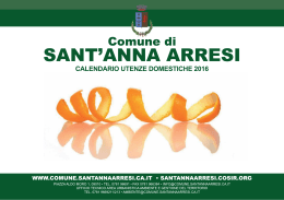 Calendario Sant\`Anna Arresi