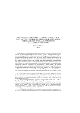 die verfolgte frau: per l`analisi semiologica di un motivo folclorico e
