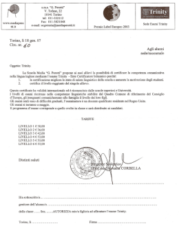 V. Tofane, 22 10141 Torino tel: 011-332112 Fax