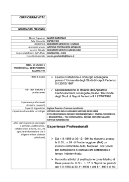 curriculum vitae - Ospedali dei Colli