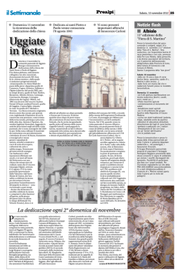 Uggiate in festa - Diocesi di Como