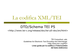 La codifica XML/TEI