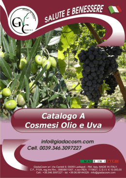 Cosmesi Olio e Uva