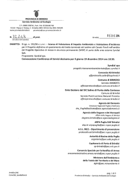 PROVINCIA DI BRINDISI Servizio Ambiente ed Ecologia