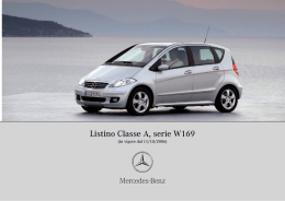 Listino Classe A, serie W169