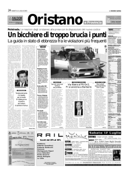 Un bicchiere di troppo brucia i punti