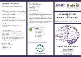 corso itinerante di neuroradiologia 2015 genova, 15-16