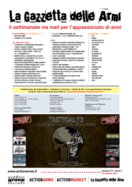 il settimanale via mail per l`appassionato di armi - GRSC