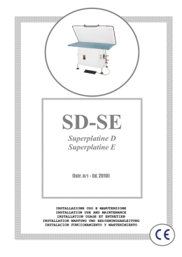 INSTALLAZIONE USO E MANUTENZIONE
