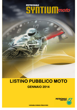 LISTINO PUBBLICO MOTO