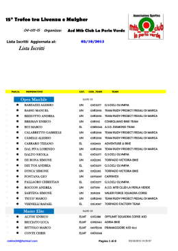 Lista iscritti Santo Stino di Livenza