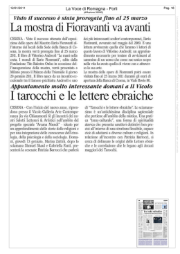 La Mostra di Fioravanti va avanti