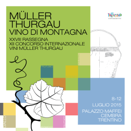 M&Uuml;LLER THURGAU - COMITATO MOSTRA VALLE DI CEMBRA