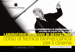"corso di tecnica biomeccanica per il cinema" (2016)