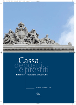Bilancio d`impresa - Cassa Depositi e Prestiti