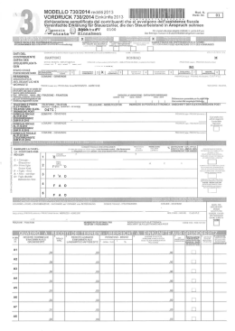 Page 1 MODELLO 730/2014 redditi 2013 MM . VORDRUCK 730