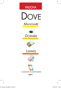 Padova (Ed. 2014) - Comunit&agrave; di Sant`Egidio