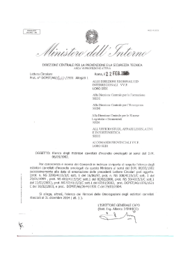 Lettera Circolare DCPST/A6/1440/1531