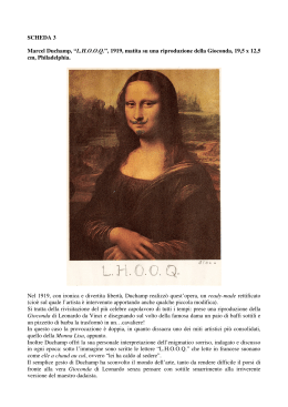 SCHEDA 3 Marcel Duchamp, “L.H.O.O.Q.”, 1919, matita su una