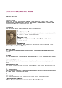 opere - MIC Museo Internazionale delle Ceramiche in Faenza