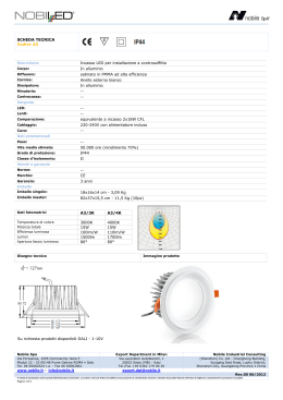 SCHEDA TECNICA Codice A3 Incasso LED per installazione a