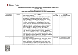 Inventario di consistenza del fondo fotografico