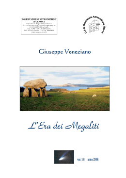 13 - L` Era dei megaliti - Osservatorio Astronomico di Genova