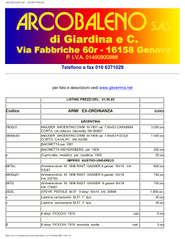 ARCOBALENO SaS - LISTINO PREZZI