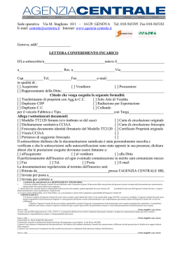 Sede operativa Via M. Staglieno 10/1 &ndash; 16129 GENOVA Tel. 010