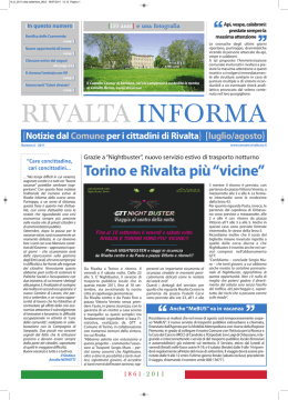 Luglio/Agosto - Comune di Rivalta di Torino