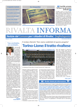 Luglio/Agosto - Comune di Rivalta di Torino