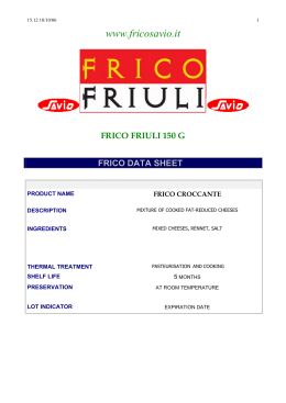 Data Sheet Frico Friuli 150g